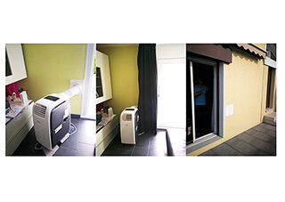 Klimahelfer Klimagerät an Hauswand