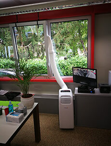 Anwendungsbeispiel Klimagerät am Fenster