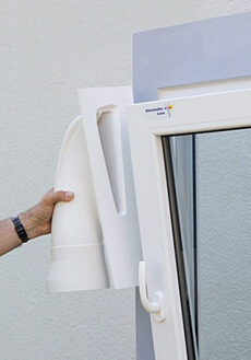 Klemmtrichter weiss Klimahelfer Produktion