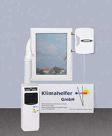 Frischluftgerät rechts vom Fenster plus KGM