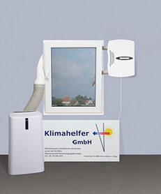 Frischluftgerät rechts vom Fenster plus Hyder