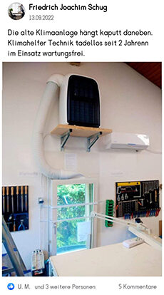 Mobiles Klimagerät Wandmontage