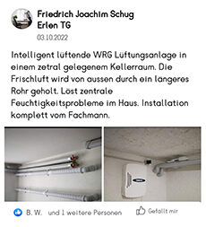 Lüftung zentraler Innenraum