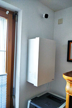 Meltem 100m3h Gerät an der Wand montiert