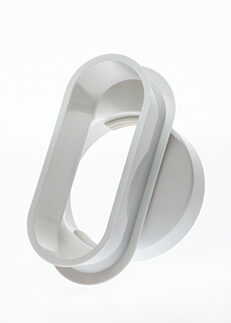 Adapter 150mm Klimaschlauch oval exzentrisch