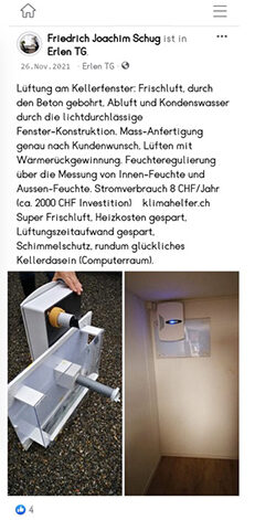 Kellerfenster mit Lüftungsgerät Facebook