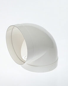 Luftführung Zubehör weiss 90 Grad 154mm