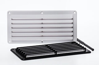 Luftgitter weiss oder schwarz viereckig weiss